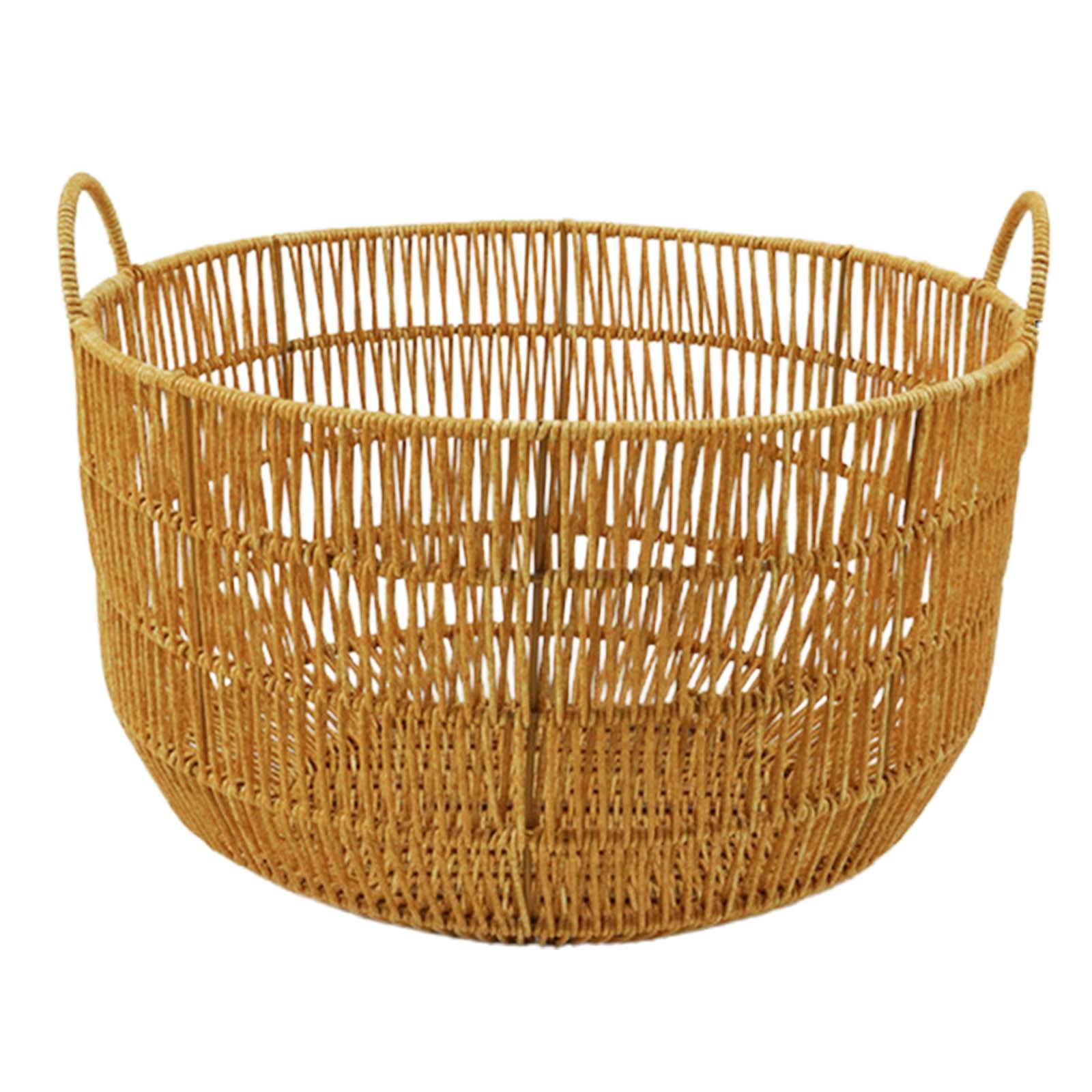 Laundry Basket Wicker Baskets, Multipurpose Imitation Rattan