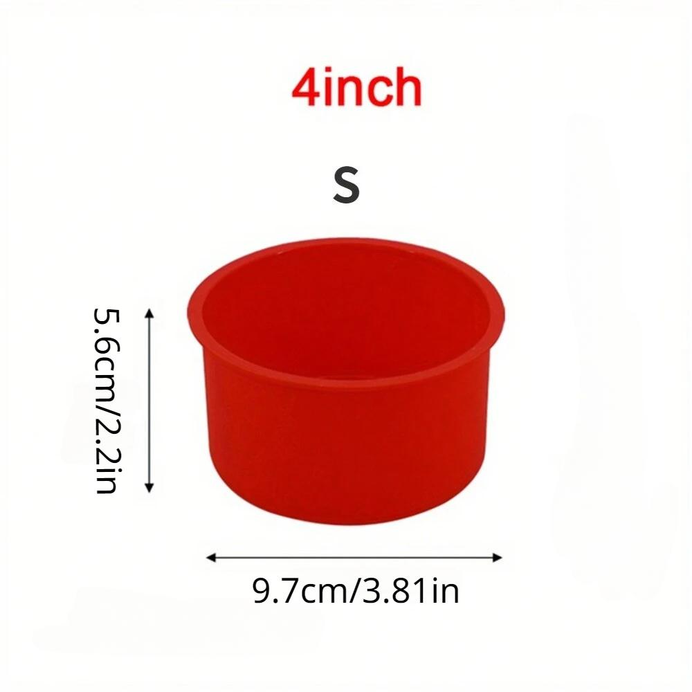 Silicone Heart Shaped Cake Pans Nonstick Reusable Round Baking Tray Cake Bakeware Pan Toast Mold Baking Tool for Pastry Dessert