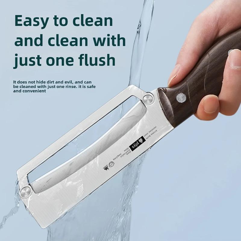 Stainless Steel Peeler with Wooden Handle, Used for Slicing Fruits and Vegetables | Durable, Smooth and Convenient To Operate