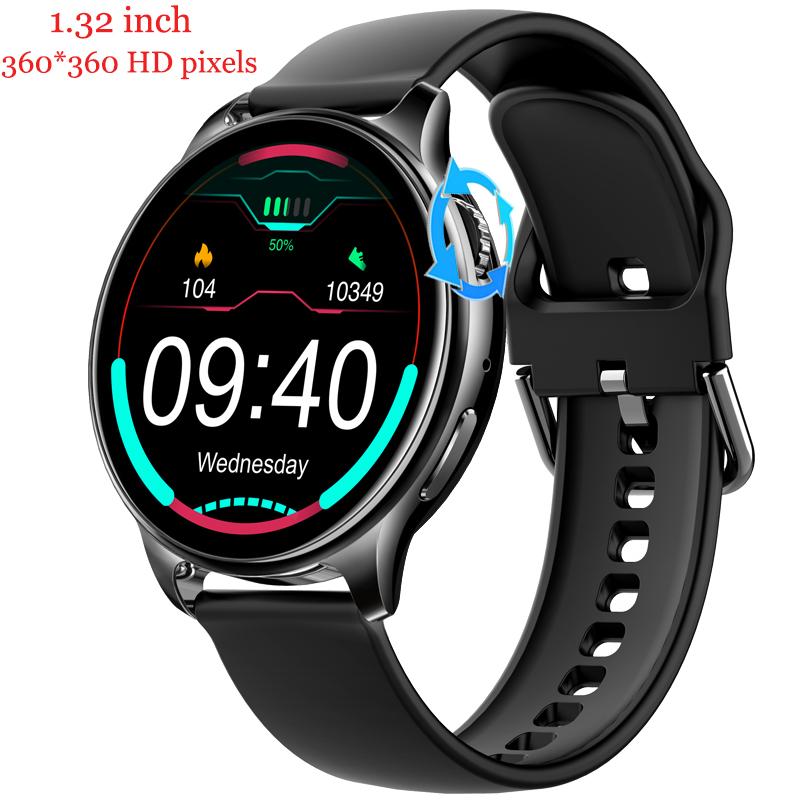 696 Bt Call Smart Watch Men Women Rotating Button Smartwatch Heart Rate Test 1.32 Inch 360*360 Relojes Inteligentes Ladies