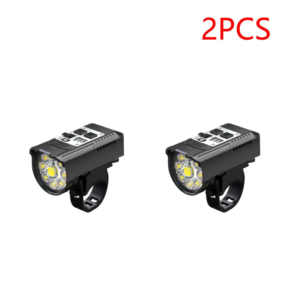 1-5PCS LED Bicycle Front Light High Brightness Bike Flashlight Dual Light Source Bicycle Head Light Bike Lamp for Night Riding