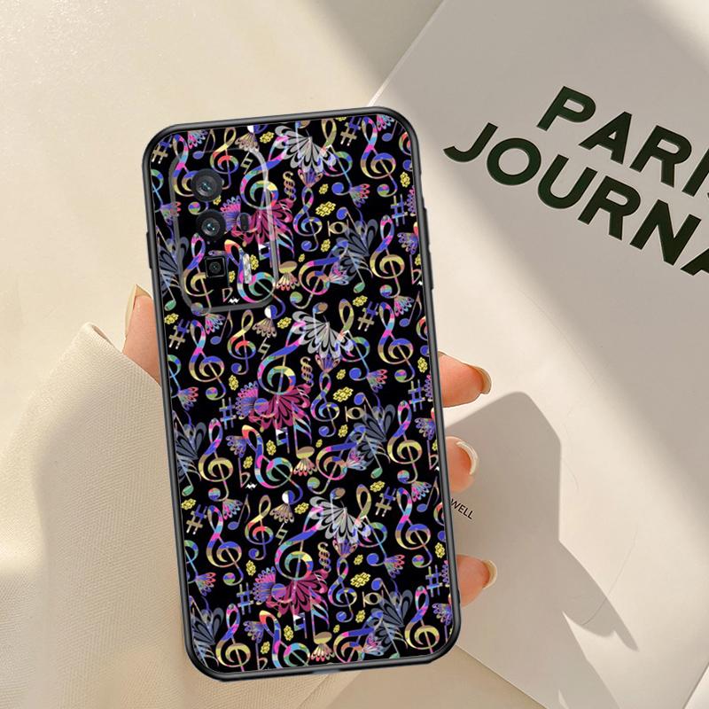 Музыкальные ноты Скрипка Классическая музыка Чехол для Xiaomi 14 15 Ultra 13T 14T 15T 17 Pro Max POCO X7 X5 X6 Pro F5 F6 F7 F8 Pro Чехол Xiaomi 15 Ultra