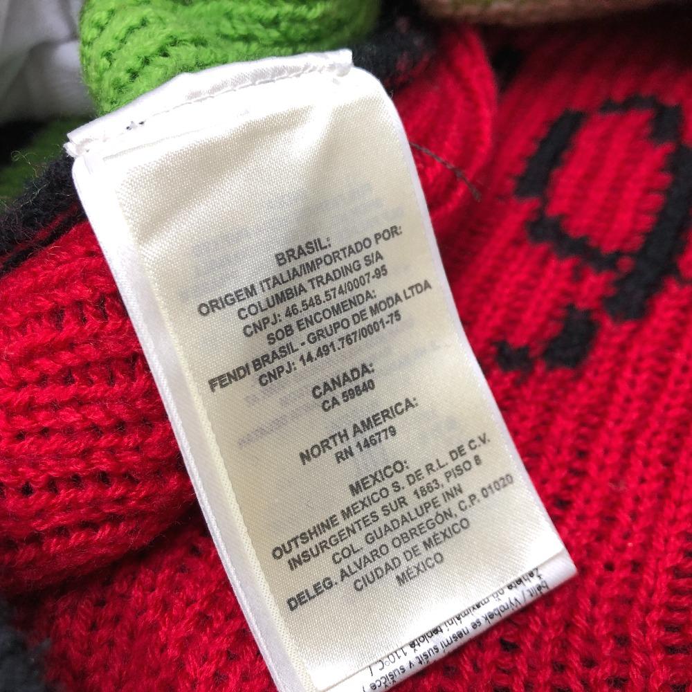 Fendi FZY463 AH3E 21AW Logo Multicolore ARTIST ALLOVER Crew Neck Top Sweater