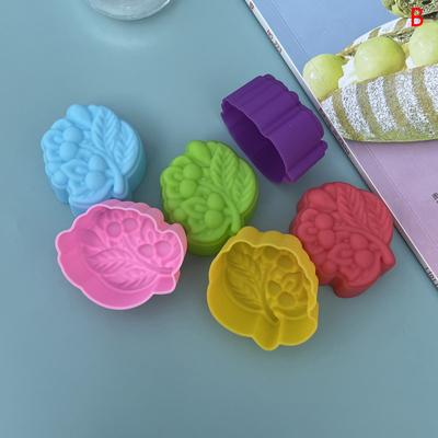 5 Adet 5Cm Çeşitli Çiçek Desenleri Silikon Kalıp Çikolata Puding Buz Kalıbı Cupcake Kek Araçları Kendin Yap Mini Sabun Mum Kalıpları