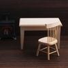House Decor Ornament Miniature Mini Decorative Wooden Dining Room Chair Table Dollhouse Furniture