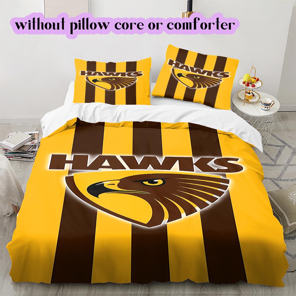 football Logo Pattern Bedding Quilt Set Quilt Cover Pillowcase Home Decoration Birthday Gift (1*duvet cover+ 2*pillowcase, without core)