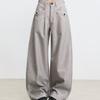 Retro front plug design button pants men's wide-leg casual loose old money style fashion new trousers