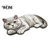 Pet Themed Floor Rug Cute Cat Bathroom Rug, Anti-Slip Absorbent Bath Washable Plush Design Welcome Mat Kitty Door for Entrance Kitchen Home Decor