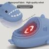 Goosecret New Winter Shark Slippers Women Cartoon Cotton Shoes Soft Plush Fluffy Slides Waterproof Non-Slips Slippers Cozy Slide