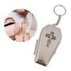 Punk Inspired Coffin Keychain Openable Pendant Necklace Metal Texture Party Keyring Goth Culture Key Accessory for Daily