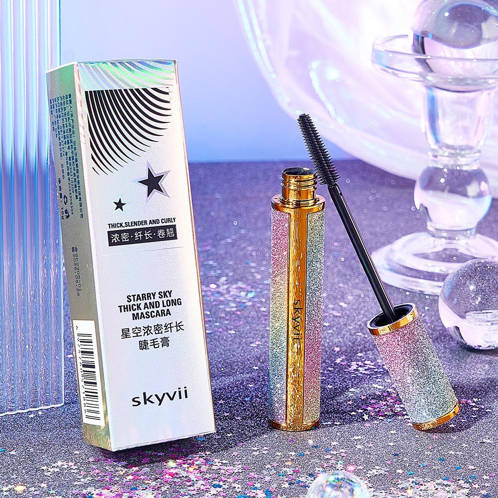 

Звездное небо 4D шелковое волокно тушь для ресниц водостойкий дополнительный объем удлинение удлиняет керлинг маска для ресниц женский макияж 1PCS