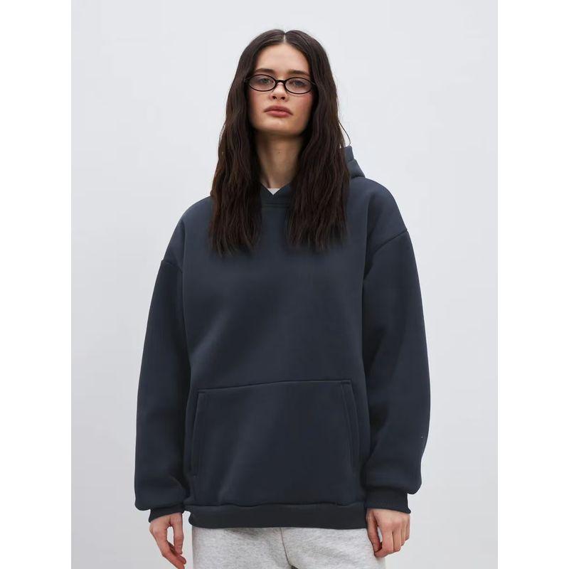European and American New Loose Casual Hood Long sleeve Pocket Hoodie Top Loose Casual Hooded Top