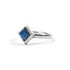 SEWNSWEN SILVER GEMSTONE RHOMBUS RING