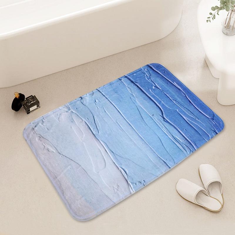Artistic Pattern Bathroom Mat Feather Leaf Panda Abstract Designs Soft Non - Slip Rug for Bathroom Entryway Home Decor