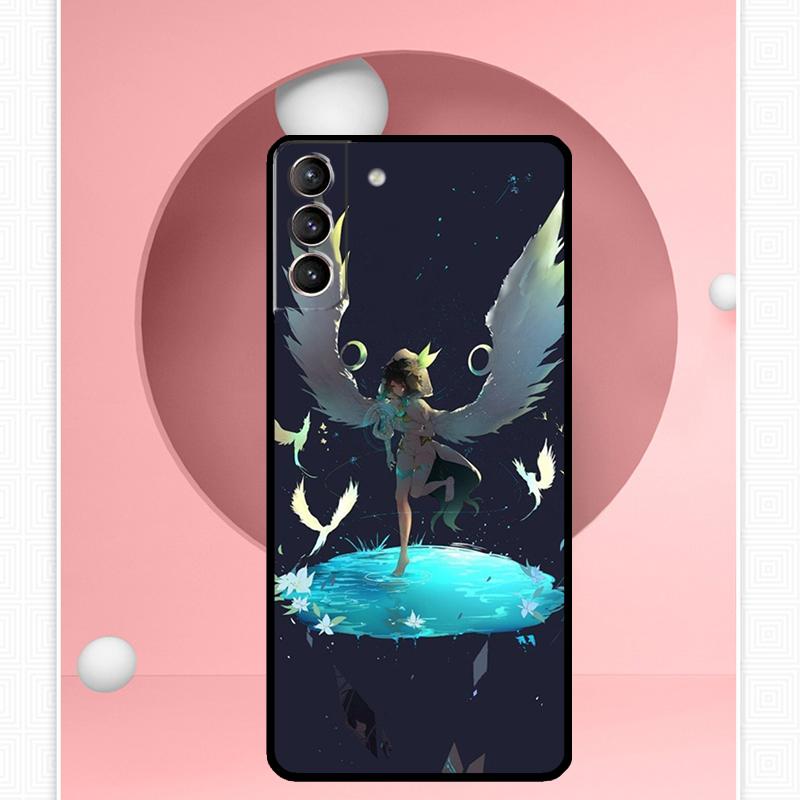 Genshin Impact Venti Hülle Für Samsung Galaxy S24 Ultra S20 S21 S22 S23 S25 Ultra S9 S10 Plus S25 FE Abdeckung Funda