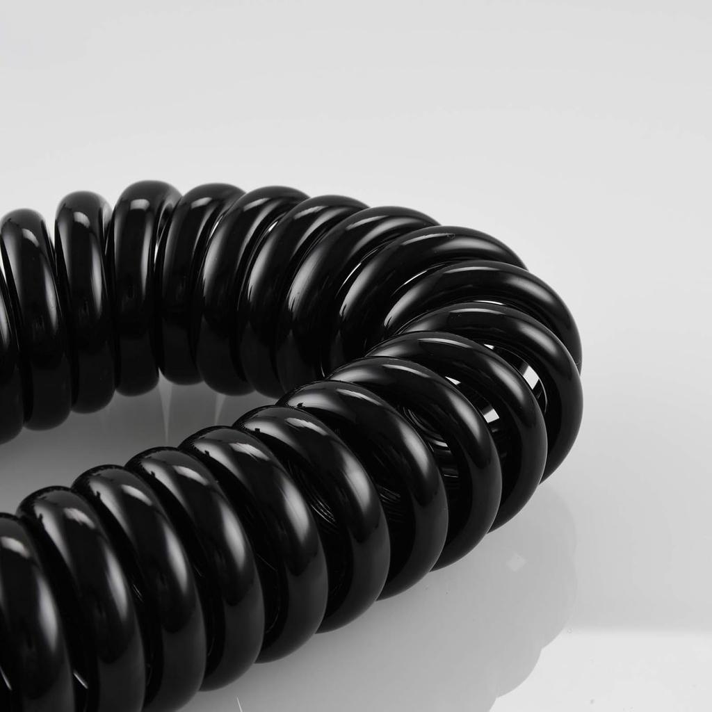 Black Shower Head Hose Extra Long 5m ABS Plastic Retractable Bidet Coiled Hose for Toilet, FHA017J