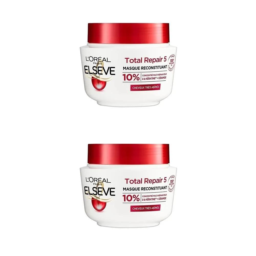 L Oréal ELSEVE Маска для волос 310 мл 2 шт. Восстановление 5 ELSEVE Total Repair 5 Восстанавливающая маска для поврежденных волос
