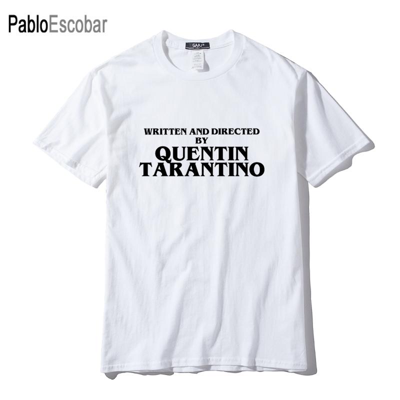WRITTEN AND DIRECTED BY QUENTIN TARANTINO Unisex T Shirt Streetwear Hip Hop Tshirt Clothing Women Unisex Cotton Tshirt Yellow Fun Tee S