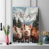 Pig Pattern  3pcs 100% Round Full Drill 5D DIY Diamond Painting Embroidery Cross Stitch Rhinestone Décor