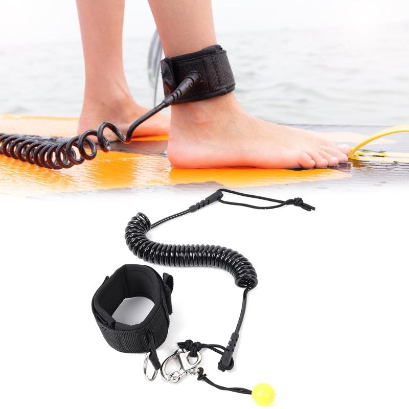 Correas de Liberación Rápida Alta Elasticidad Cuerda de Seguridad con Cable de Resorte Engrosado para Tabla de Paddle Deporte Acuático