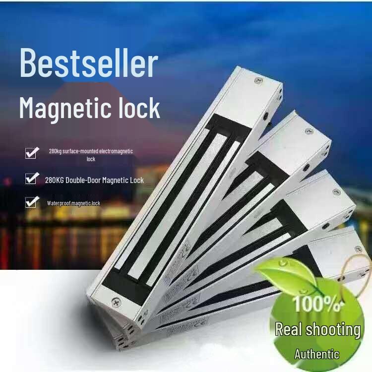 Adjustable Magnetic Aluminum Alloy Door Lock, Surface Mounted, 280kg, 12V/24V Access Control