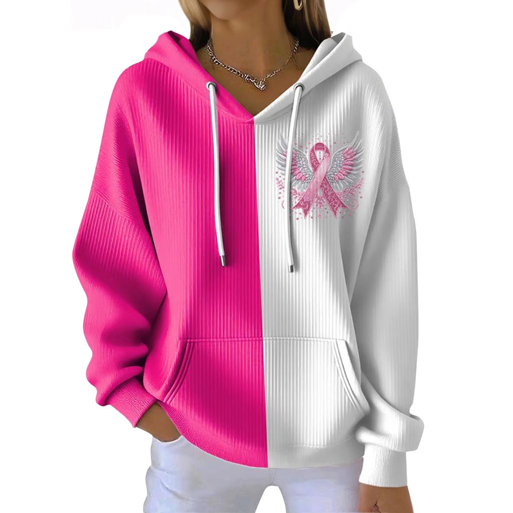 Women's Fashionable Casual Wing-printed Pullover Sporty Long-sleeved Sweatshirt Top