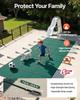 Pool Safety Cover 18x42ft, Inground Pool Cover fit for 16x40 ft Pool, Rectangle Inground Safety Pool Cover Green Mesh Solid Pool Safety Cover for