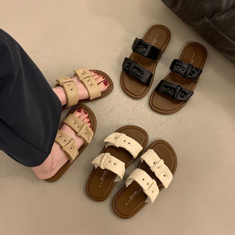 Модные женские тапочки Высококачественная женская обувь Винтажные отпускные римские — фото 5