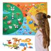 Set de Storyboard en Feutrine Ferme Zoo 56 pièces, Jeu Interactif d'Enseignement à Domicile, Éducation Cognitive Animaux Insectes 40X29.4in