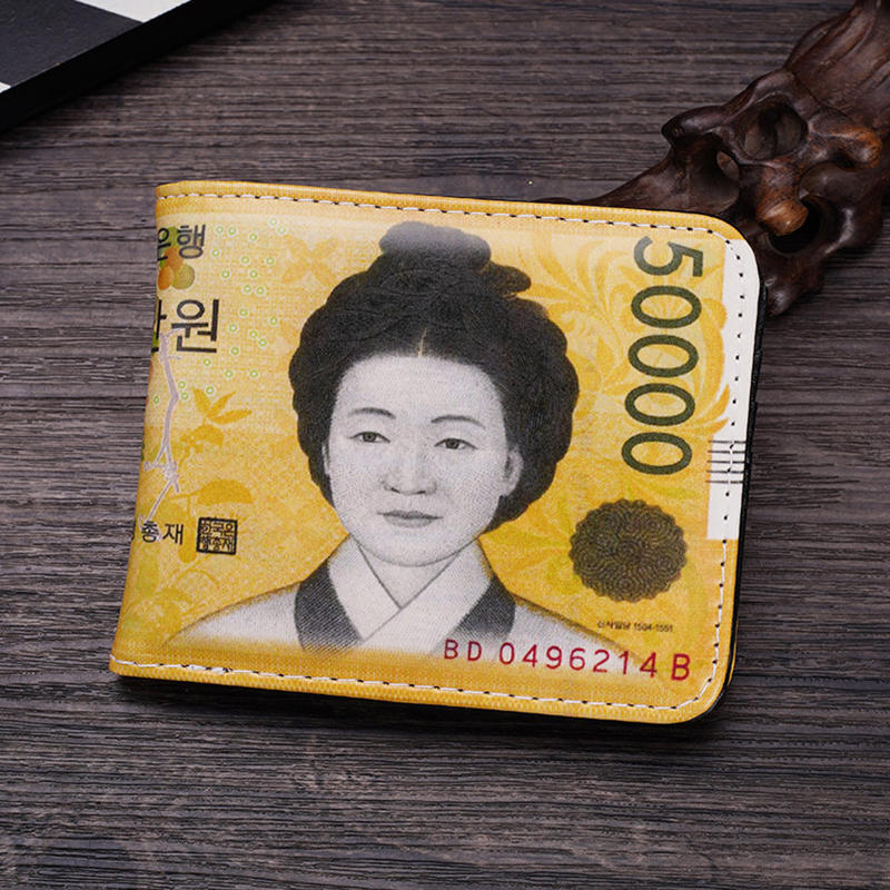 1PC Cute US Dollar Wallet For Men and Women PU Money Bag Novelty Gift Teens Student Purse Women Male Coin Pouch New Short Style