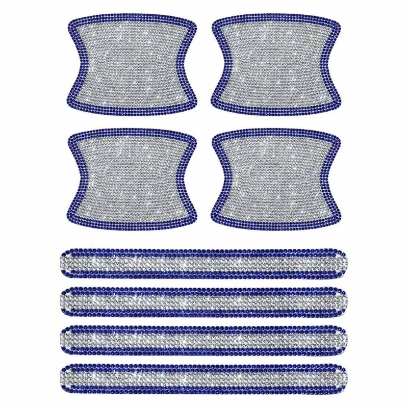 

Set of 8 Front Rear for Rhinestone Car Door Handle Covers Exterior Accessories Blingbling Scratch Protector