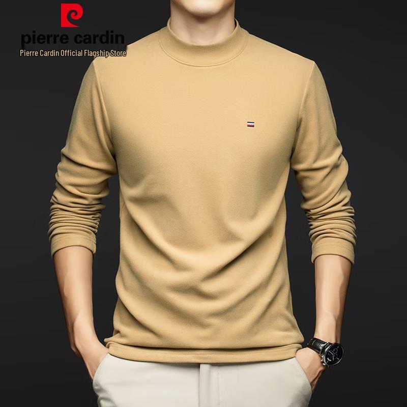 Pierre Cardin Men's Thermal Mock Neck Long Sleeve T-Shirt