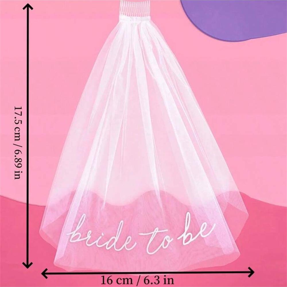Wedding Bachelor Party Bride Veil Bring To Be Party Gold Comb Veil Rose Gold Veil Suitable for Wedding Parties