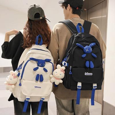 Rucsac universal de mare capacitate, iepure drăguț din desene animate, genți de școală pentru elevi de liceu, rucsac durabil din nylon pentru studenți.