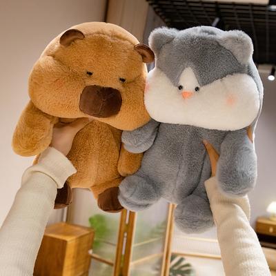Cartoon Niedlicher Weicher Capybara Husky Puppe Kapibala Plüschtier Puppe Mädchen Kissen Geschenk