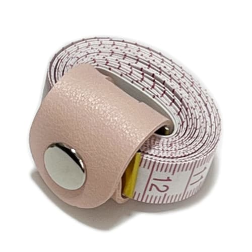 haoa Tape Measure & Holder Set, 200cm/79in Wide Tape Measure, Sewing Tape Measure with PU Leather Holder (Pale Pink)