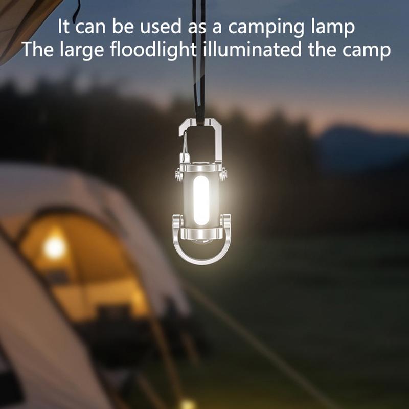 Led Keychain Flashlight Multifunctional Cob Work Light Keyring Practical Inspection Light Key Chain For Outdoor Activities