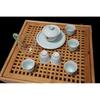 Square Bamboo & Wood Water Storage Kung Fu Tea Tray