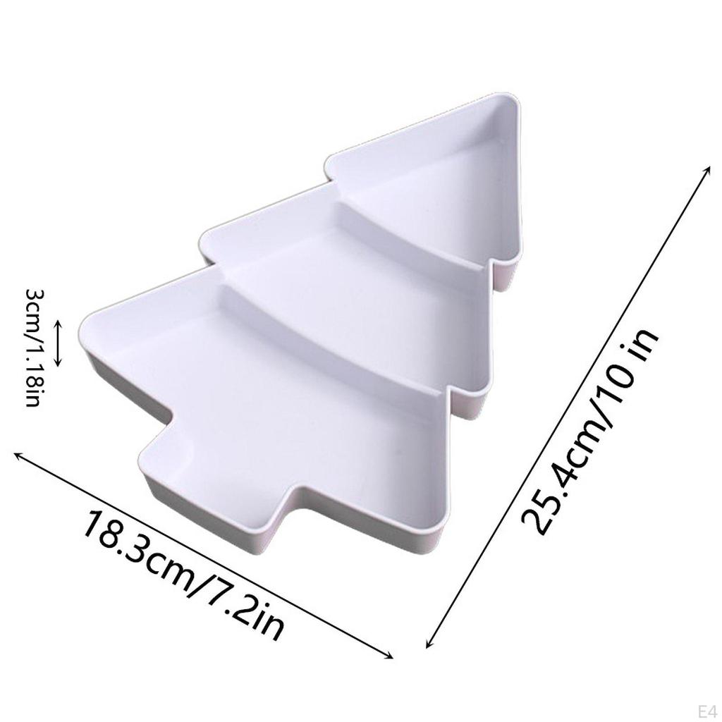 4 Bucuri Tavi de Servire Divizate Nuci Decor Craciun 3 Compartimente Gustare Plaja
