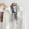 Silk Silk Scarf Double Crepe Chinese Square Scarf New Spring and Autumn Neck Protection Scarf Light and Thin Printing Crochet Edge High-end