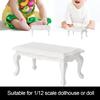 Miniature End Table Model Furniture for 1Celsius12 Doll House Accessories (White)