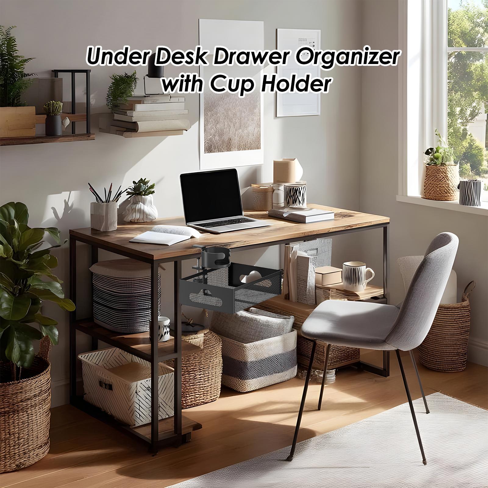 

Under Desk Drawer Organizer 360 Degree Rotating Clamp-On Tray Rotating Desktop Stationery Shelf For Phones Water Bottles China Mainland
