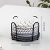 8 Pcs Drink Coasters with Rack Woven Coasters Minimalist Cup Coasters Round Woven Mats for Dining Table Centerpiece Decor