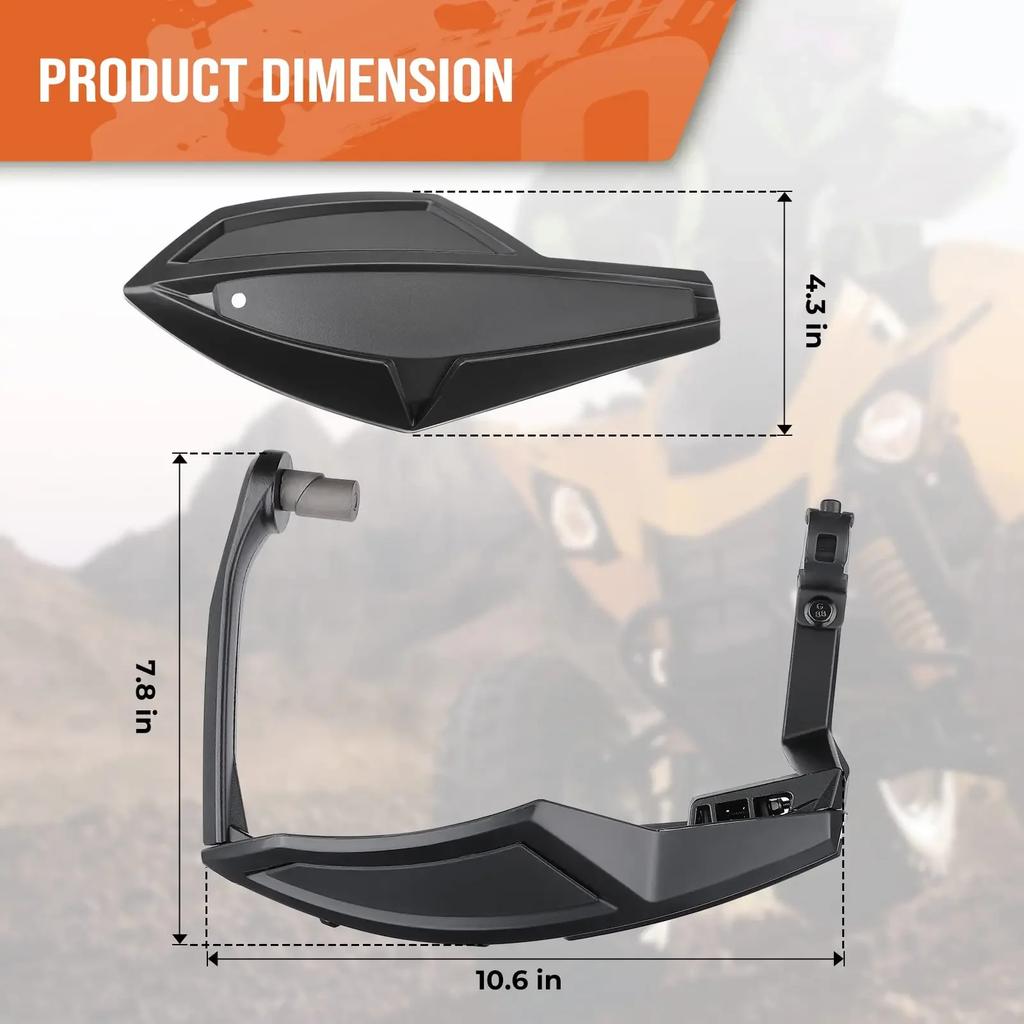KEMIMOTO ATV Handlebar Protector Kit Hand Guard Wind Deflector for Can-Am Outlander DS G2 G2L G2S 450 500 650 800 1000 Renegade