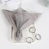 4 Pcs Gold Silver Napkin Holder Table Bamboo Joint Napkin Ring Kitchen Party Supplies Banquet Dinner Serviette Holder