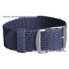Pulseira de Relógio Impermeável de Malha Perlon Preta - 16mm Nylon Tecido para Crianças e Mulheres, Em Estoque