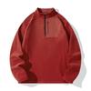 Top de bază unisex călduros cu mânecă lungă, antistatic, antibacterian, cu guler înalt, culoare uni, toamnă-iarnă