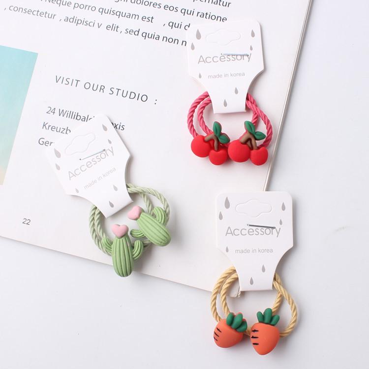 Schonende elastische Haargummis für Mädchen - Süßes Frucht-Design für Babys und Kinder