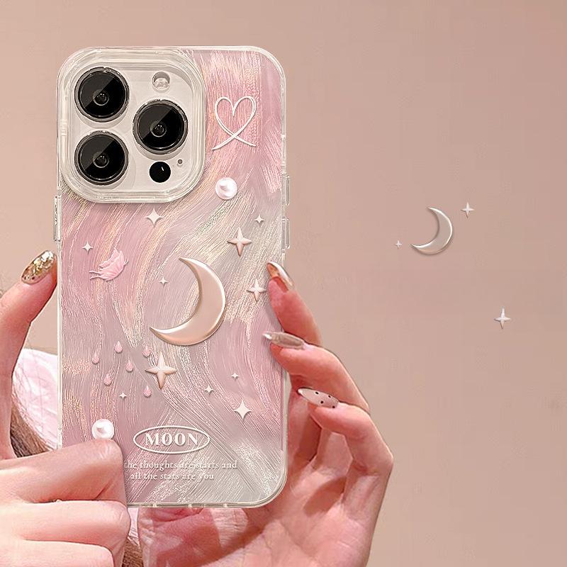 

Подходит для Apple 15 Чехол для мобильного телефона Iphone14 Луна Трехмерное облако 13promax Перо Пряжа 12 Лазер 11 Розовый iPhone SE (second generation)