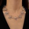 Temperament Fashion Super Immortal Flower Pendant Necklace Female Niche Design Sense Hollow Light Luxury Clavicle Chain